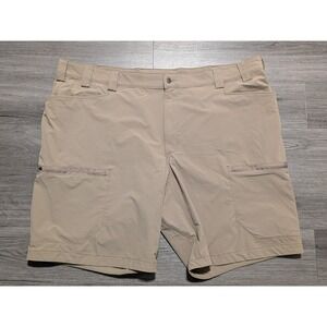 Duluth Trading Men's Tan Flexpedition Relaxed Fit Cargo Shorts Size 48x11